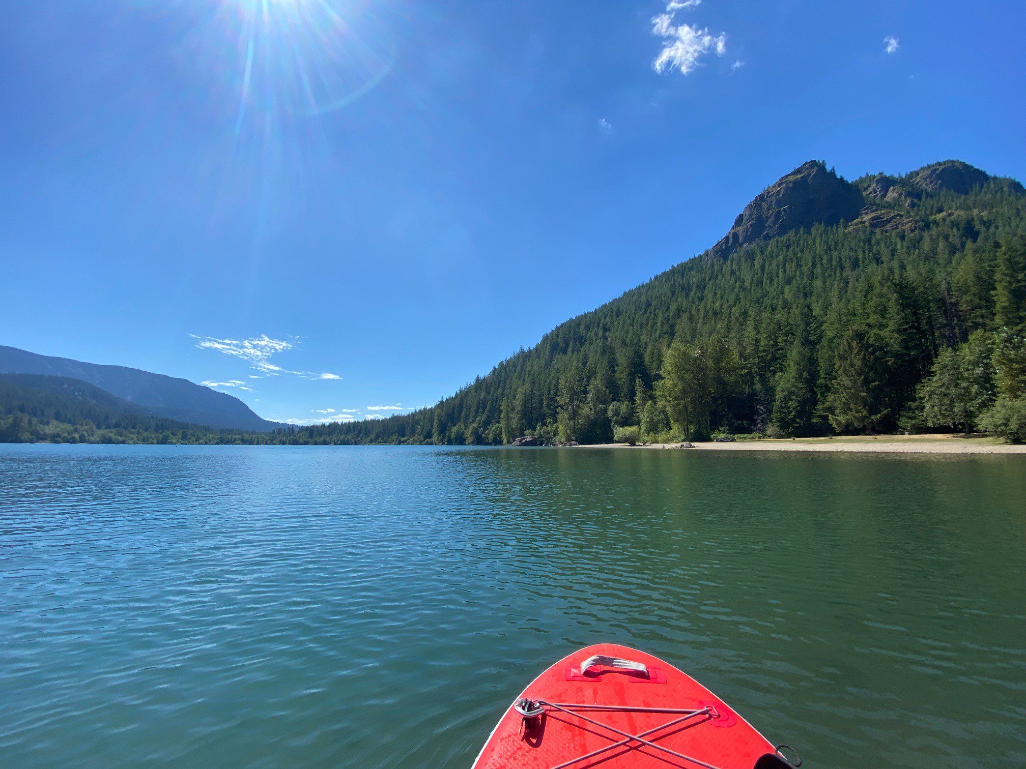 Rattlesnake Ledge view from the lake